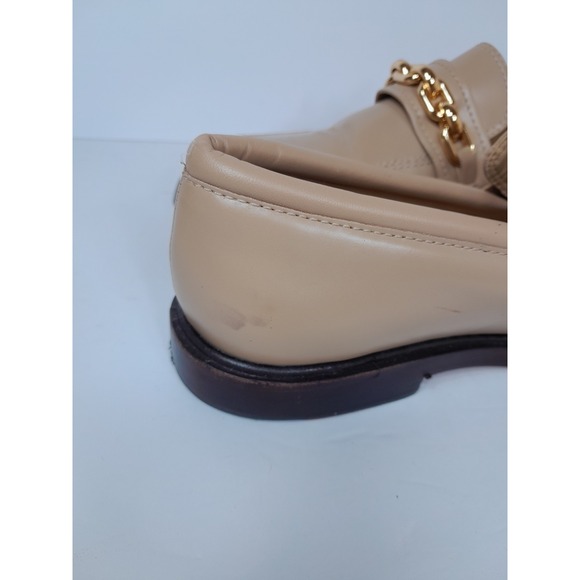 Schutz Dannie Tan Leather Flat Chain Link Loafer Womens Sz 10 B - Picture 9 of 16